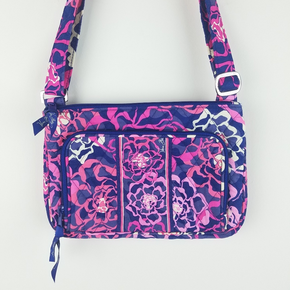 Vera Bradley medium floral crossbody pink purple